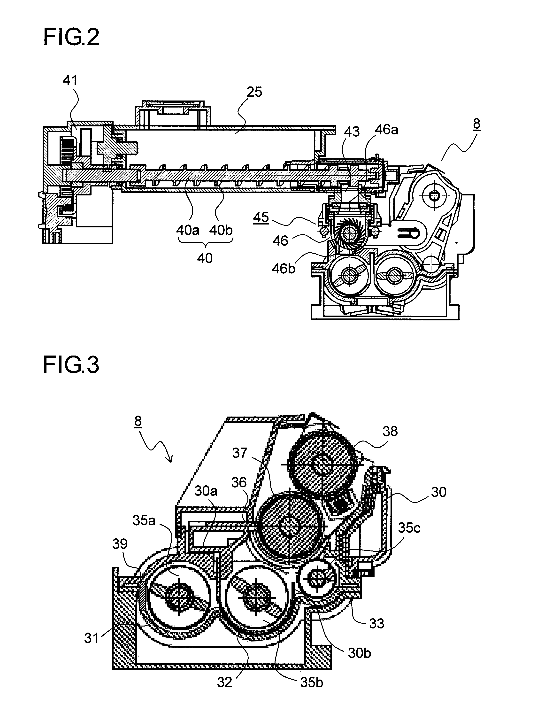 Toner dispersing member and toner dispersing mechanism provided therewith