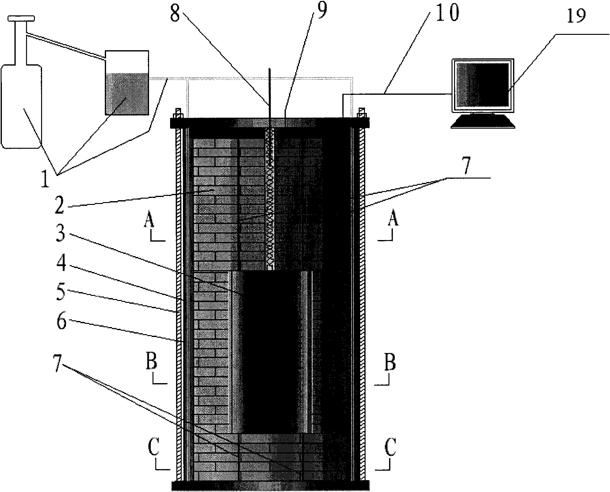 System of simulating characteristics of high-level waste geology treatment room