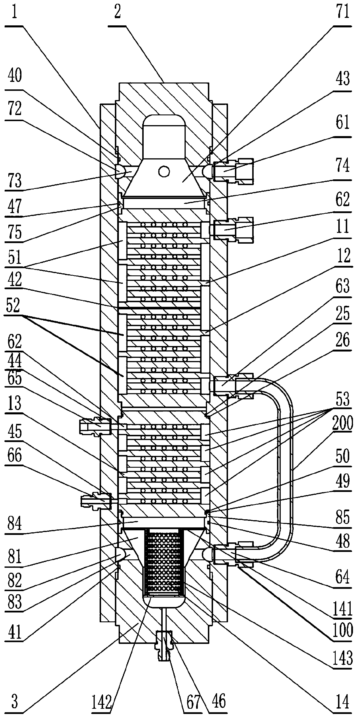 Heat exchanger used for high-pressure freezing type compressed air dryer