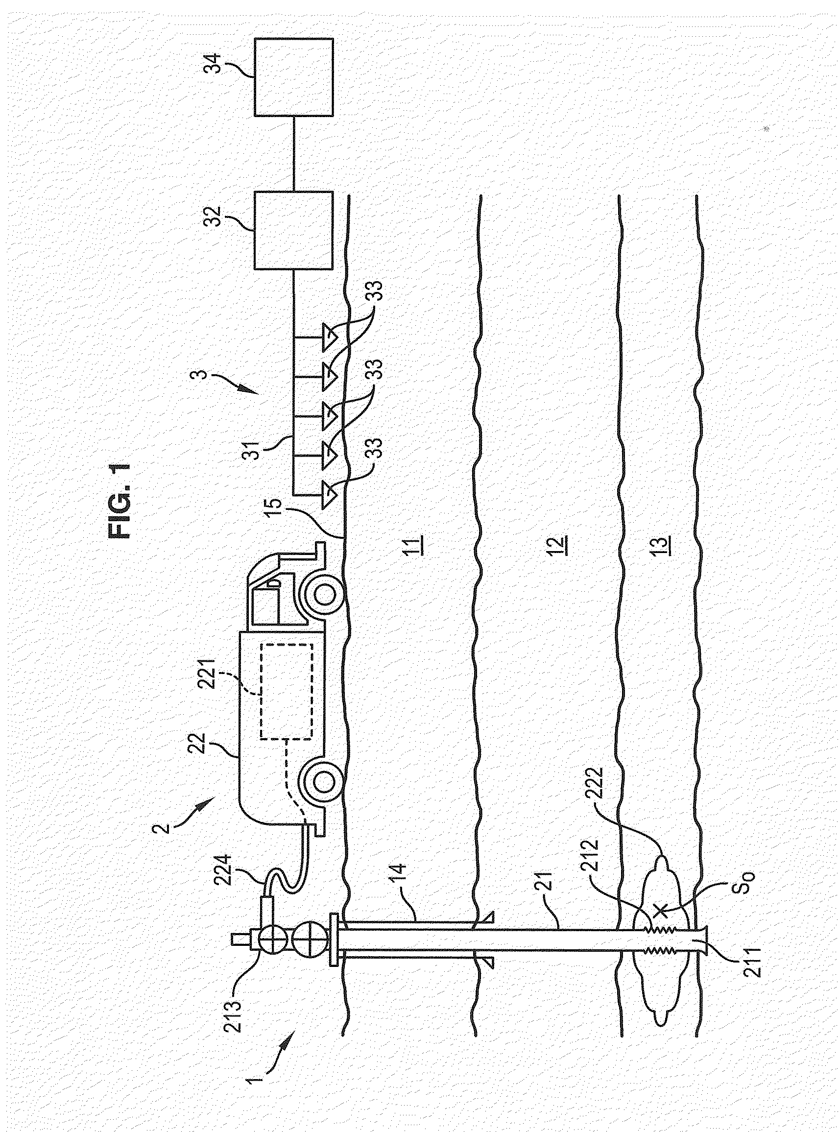 Method for monitoring a subsoil zone, particularly during simulated fracturing operations