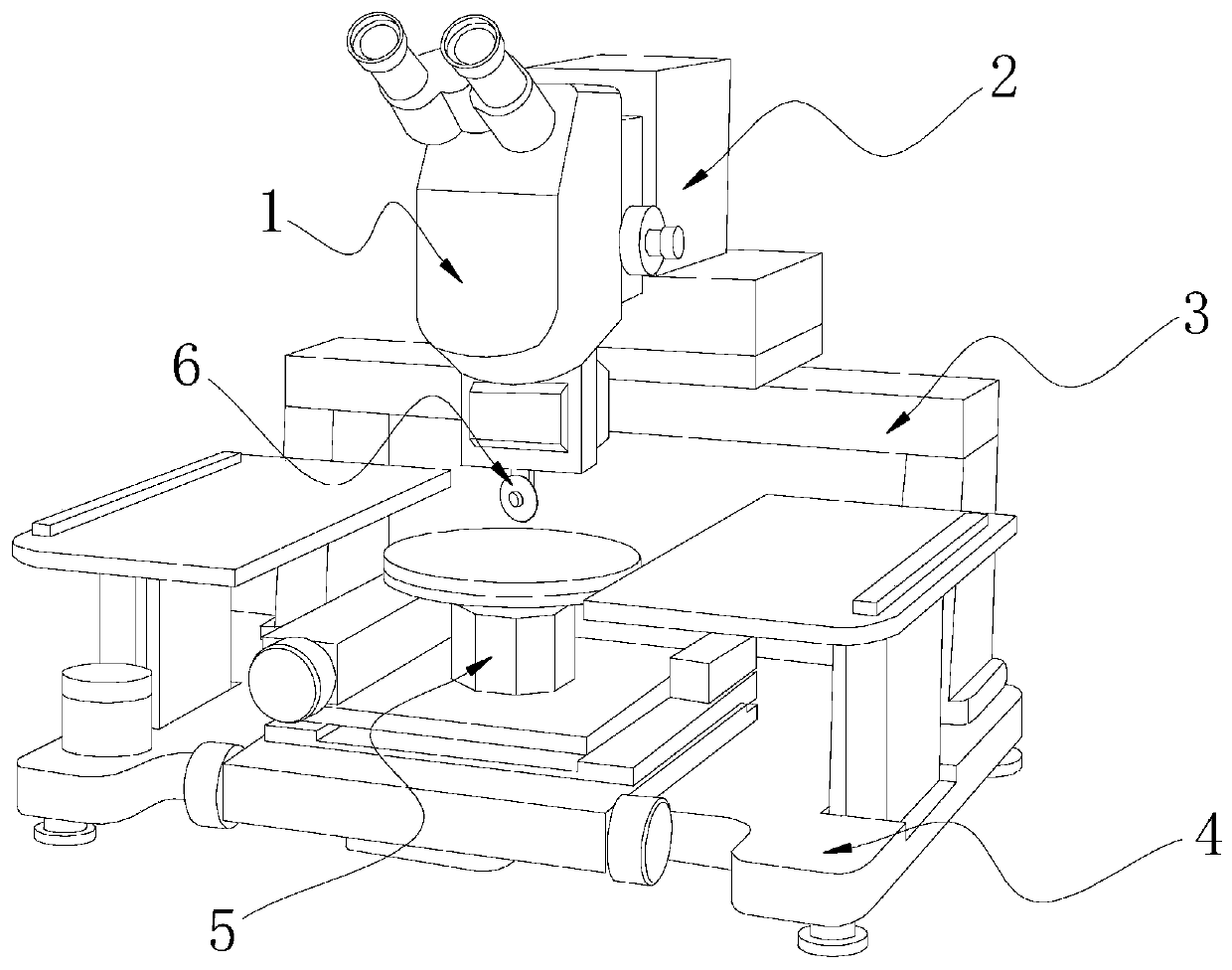 Semiconductor wafer cutting device with pneumatic stability and based on magnetic pole pressurizing principle