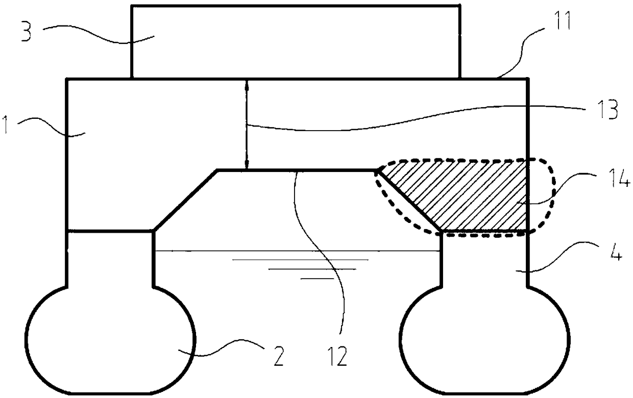 Ultimate strength test model design method of small-waterplane-area twin-hull ship under combined action of bending and torsion