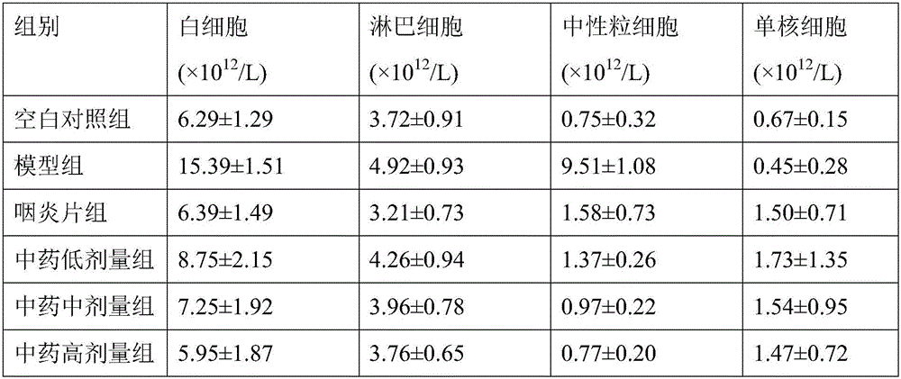 Pharmaceutical preparation for treating chronic pharyngitis and application thereof