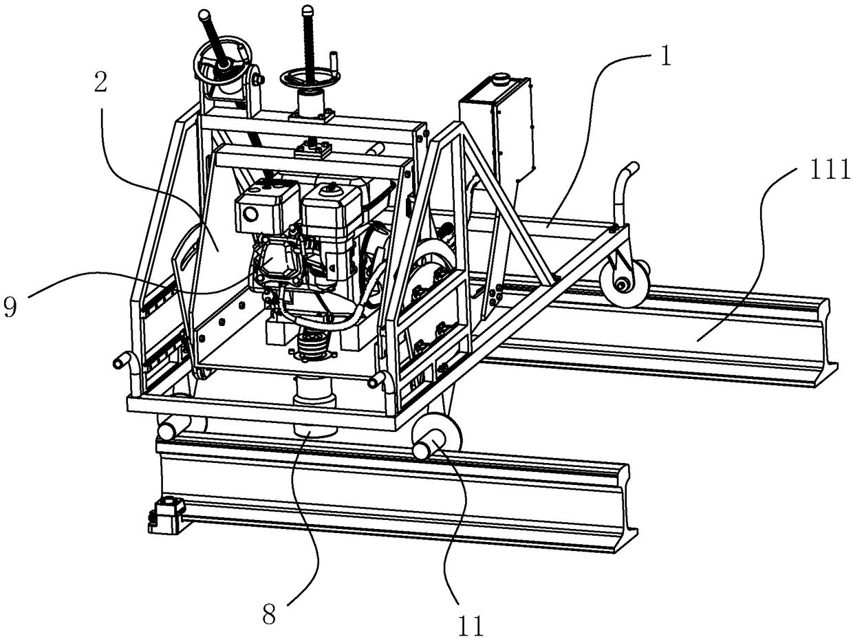 Steel rail tread sander