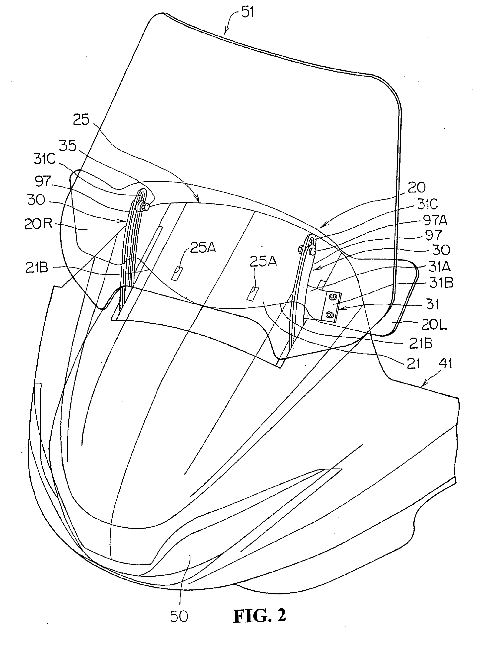 Screen for motorcycle