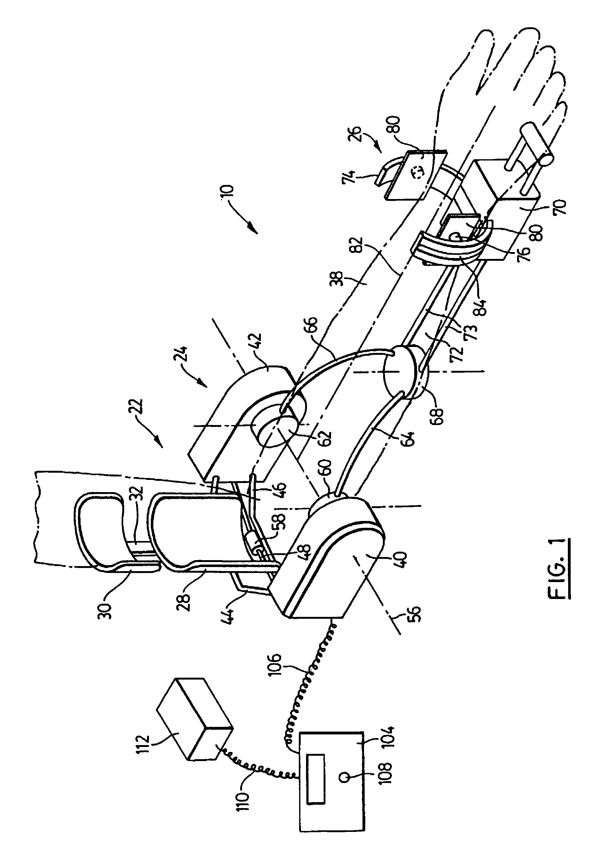 Combination pro/supination and flexion therapeutic mobilization device