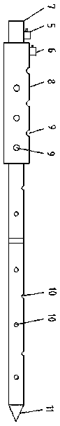 Double-wall small guide pipe grouting device and construction method thereof