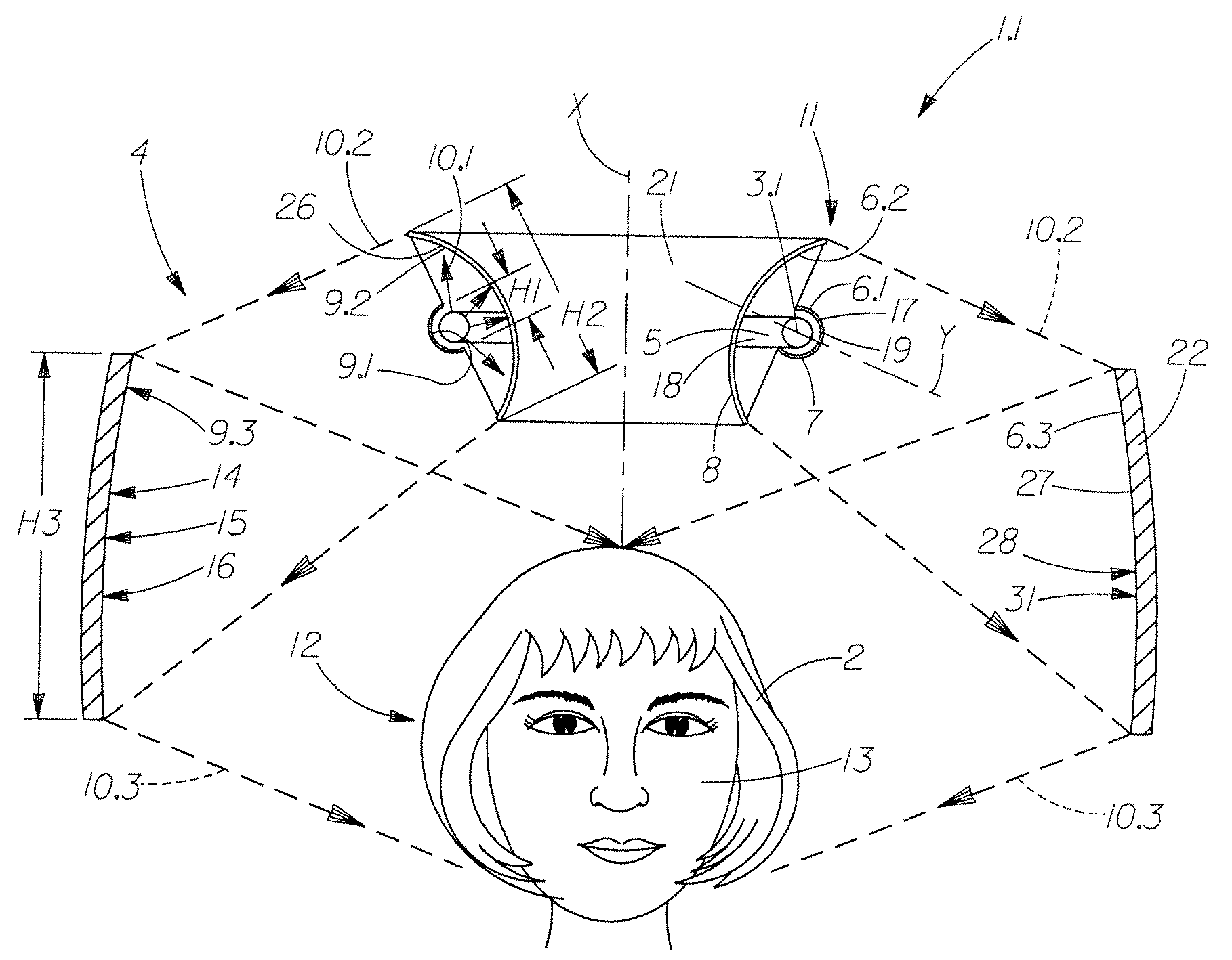 Device for the Infrared Radiation of Scalp Hair