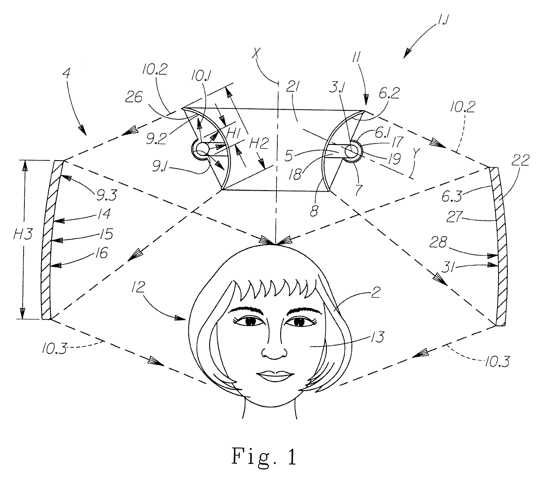 Device for the Infrared Radiation of Scalp Hair