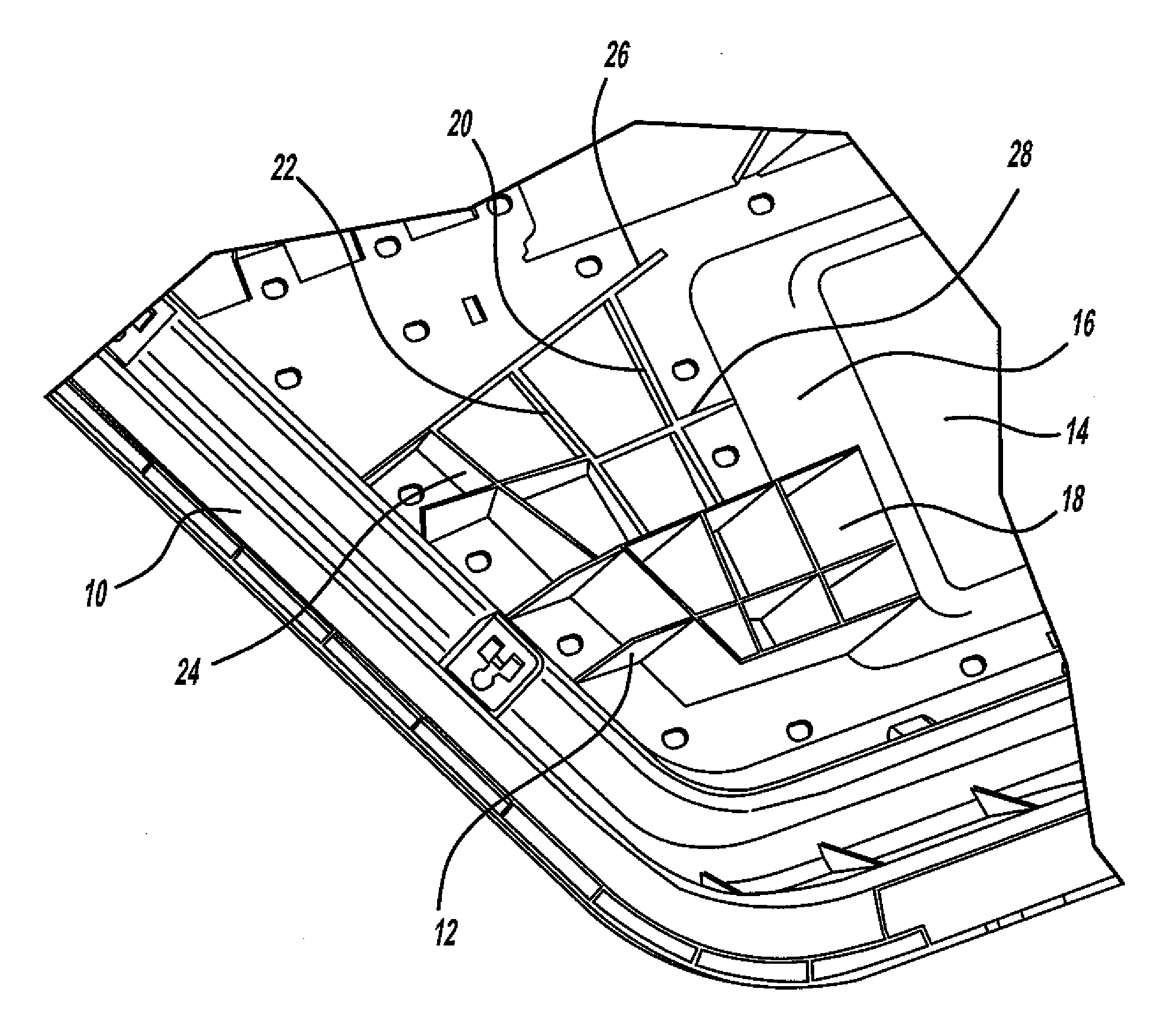 Door trim-integrated pelvic impact energy-absorbing construction for vehicle