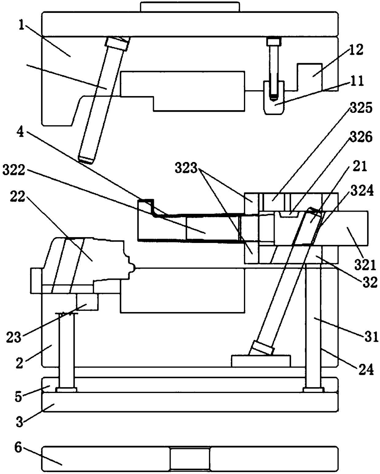 Transverse mold-unloading mold of deep-cavity product