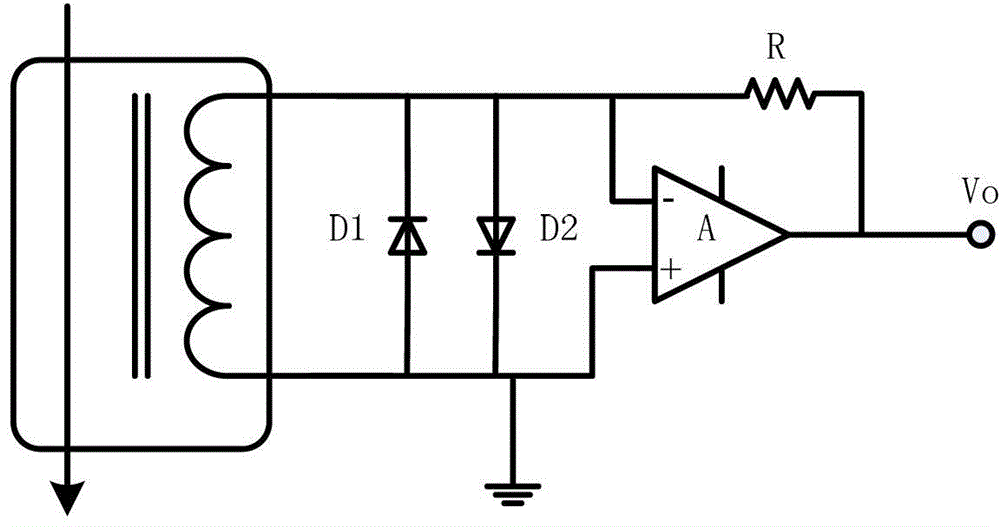 Superimposed large-current bias alternative-current (AC) current measuring device