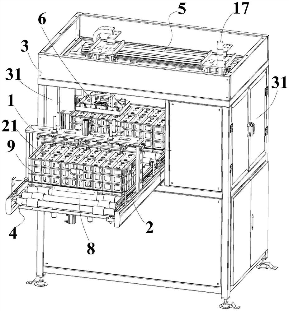 Efficient nail pulling equipment for lithium battery