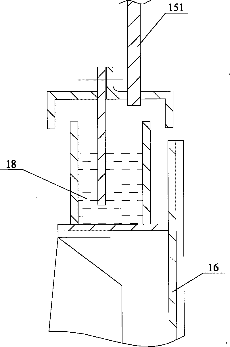 Ring cooling machine and flue gas cover ring-shaped liquid groove thereof