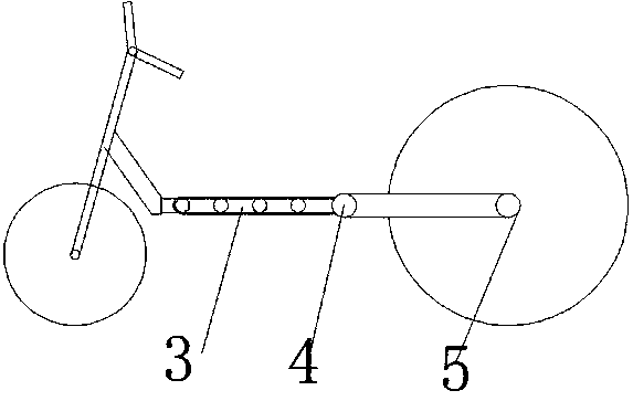 Bicycle with functions of exercising body and taking dog for walk