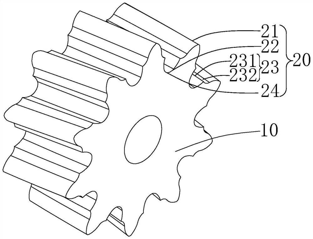 Lightweight high-wear-resistance double-arc gear