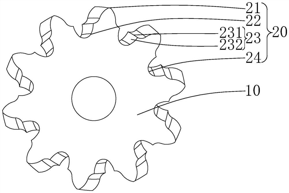 Lightweight high-wear-resistance double-arc gear