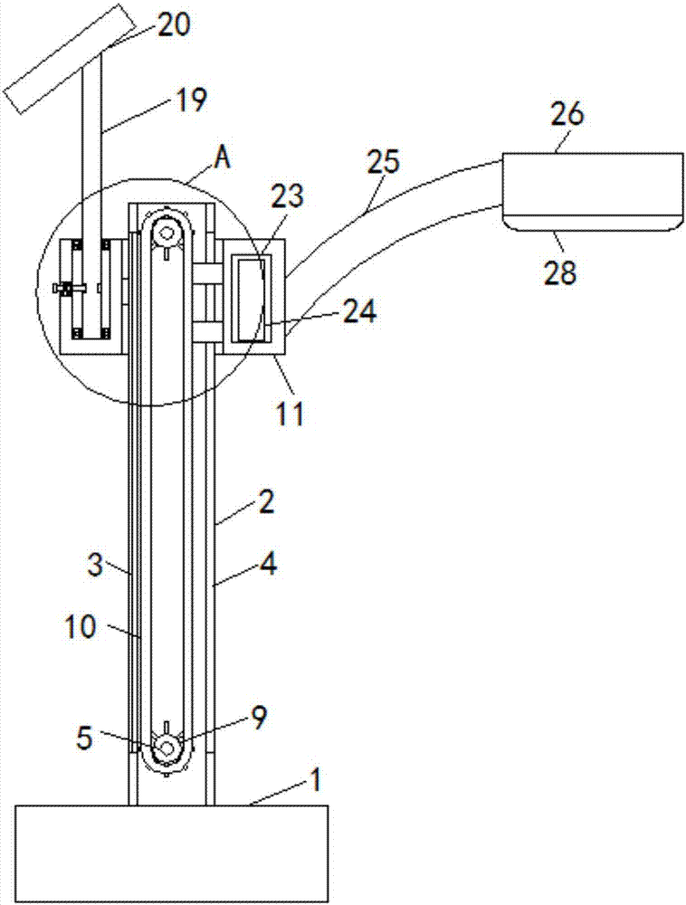 Adjustable solar street lamp with LED lamp