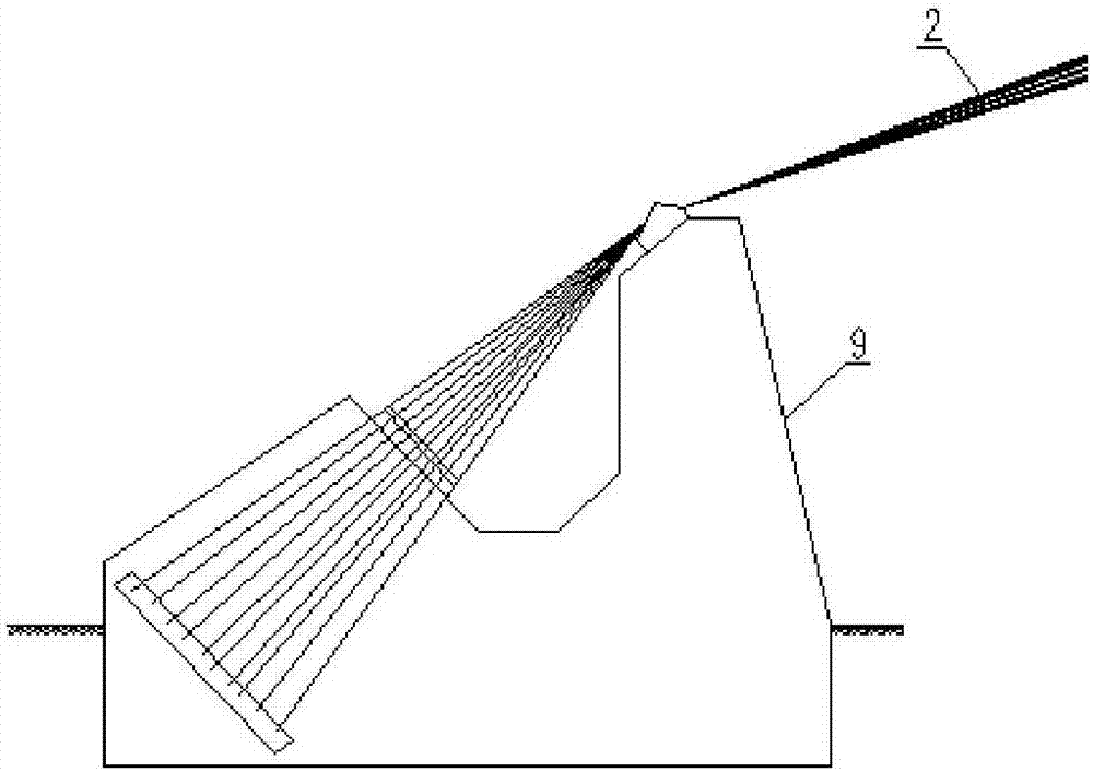 Suspension bridge with packsaddle paraboloid space mixing cable system