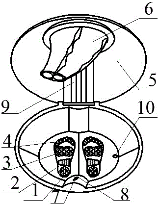 Hydraulic driving massage foot tub