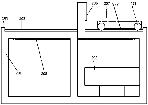 Wood board discharging and stacking mechanism