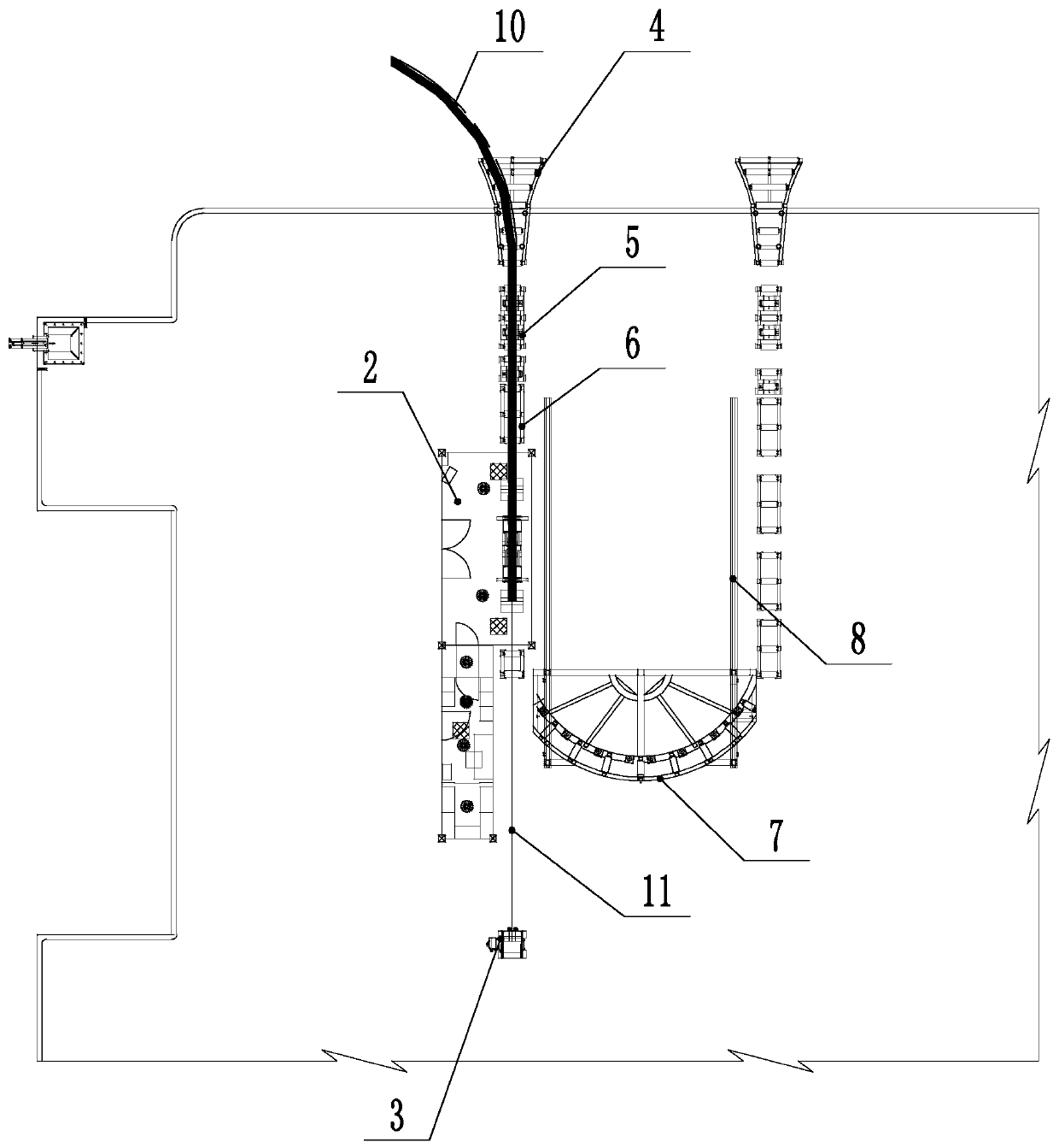 Submarine cable connection operation device and operation method thereof