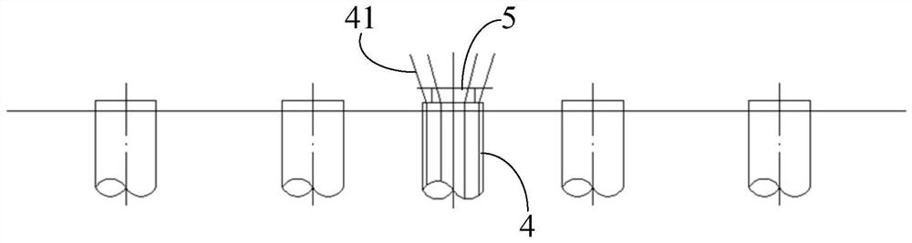 Measurement and control station fixed in vibration table foundation structure and construction method