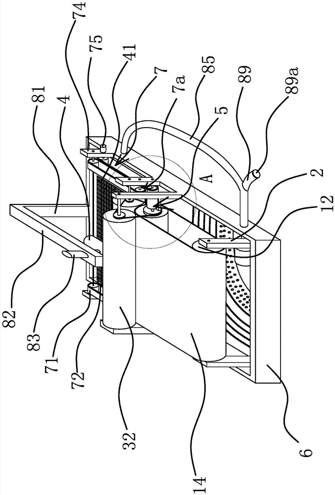 Water squeezing and stretching machine with edge pressing mechanism