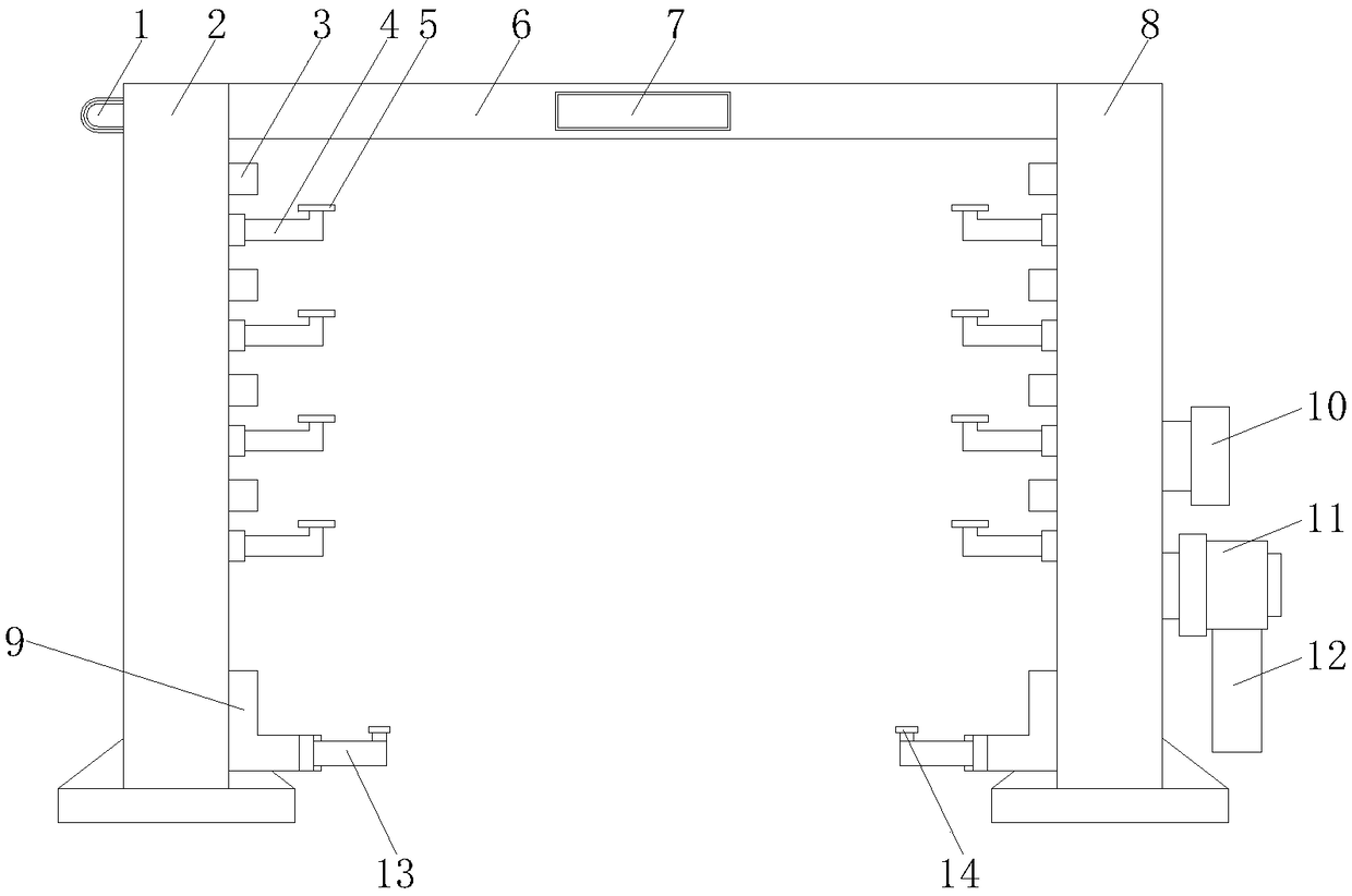 Safe double-column hydraulic type automobile lifting machine