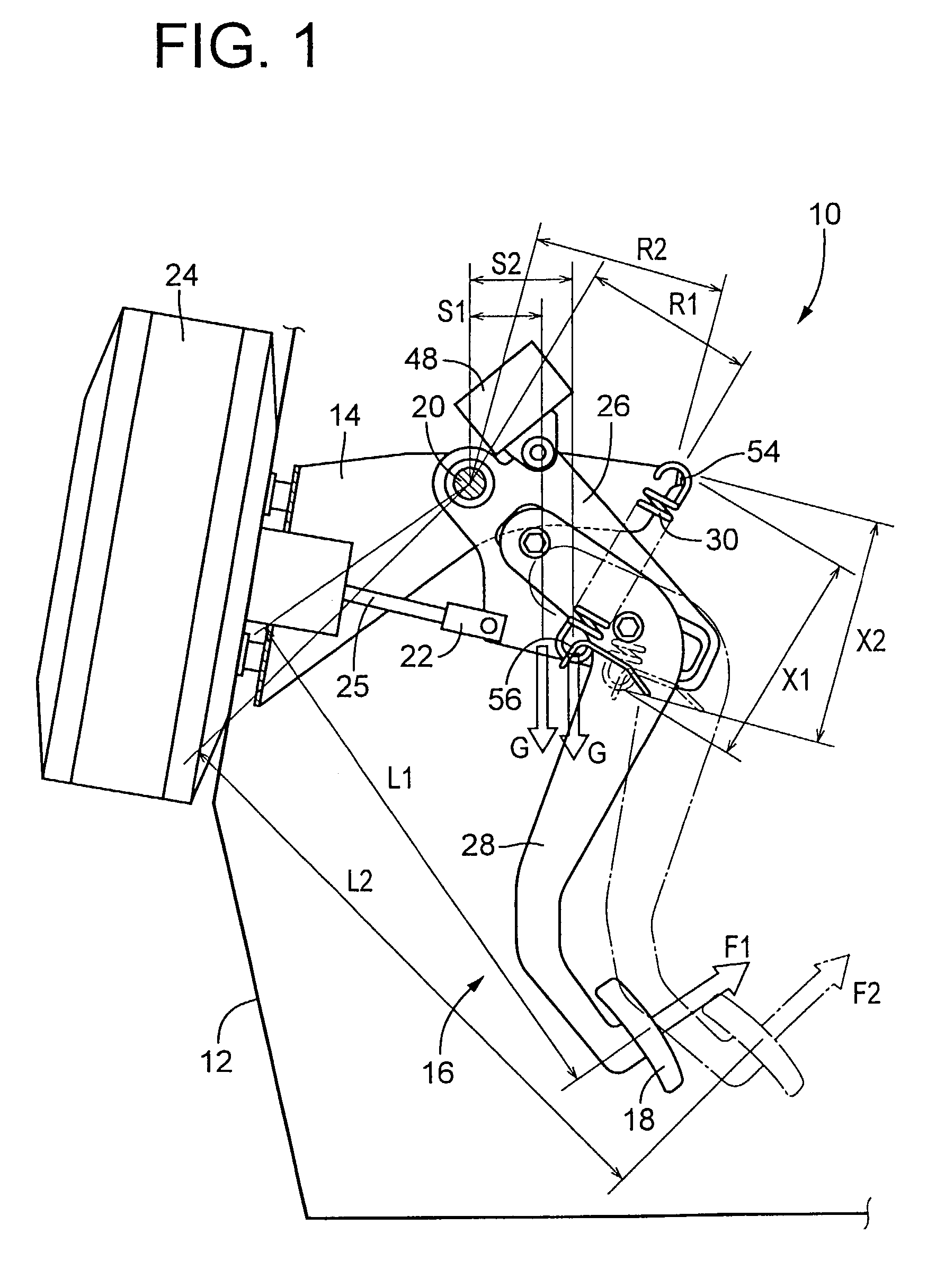 Pedal device wherein non-operated position of operating portion is adjustable