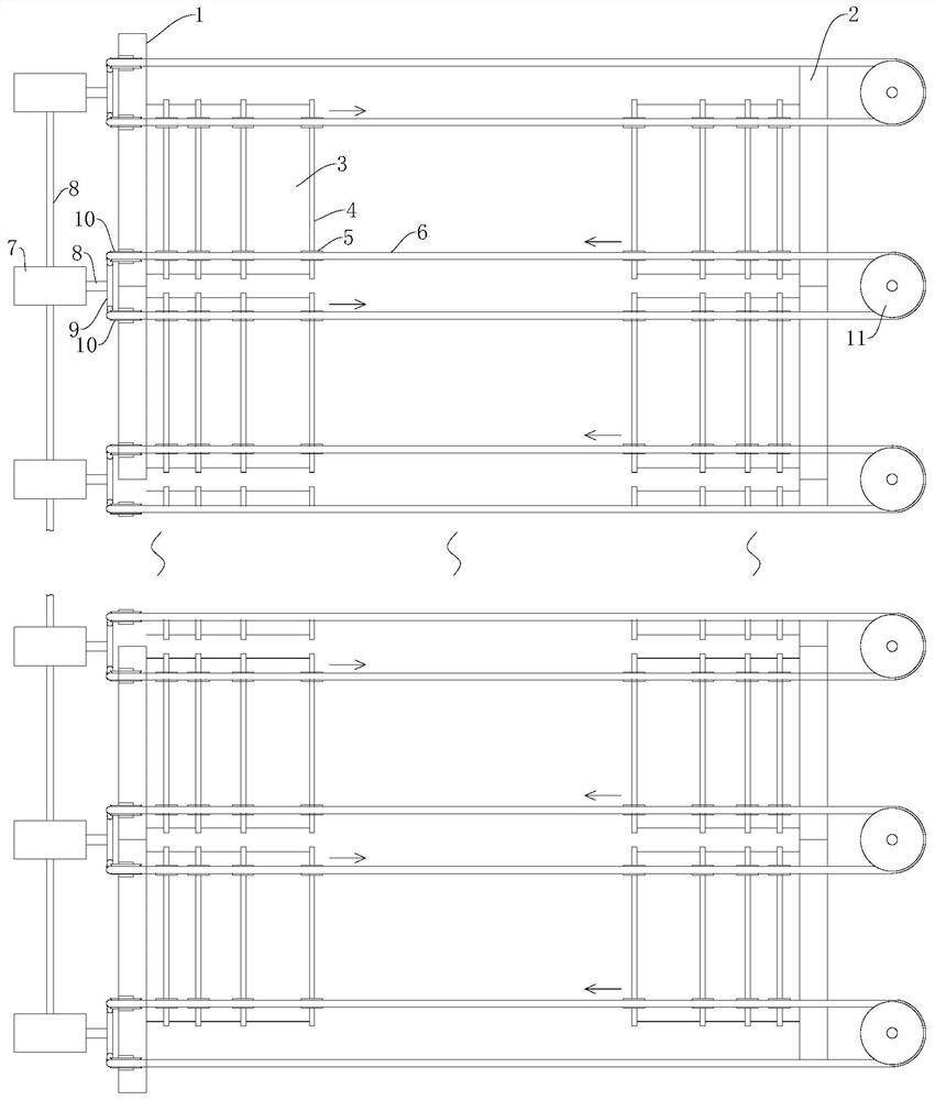 Intelligent two-way traction dust falling curtain net system for large-span foundation pit construction