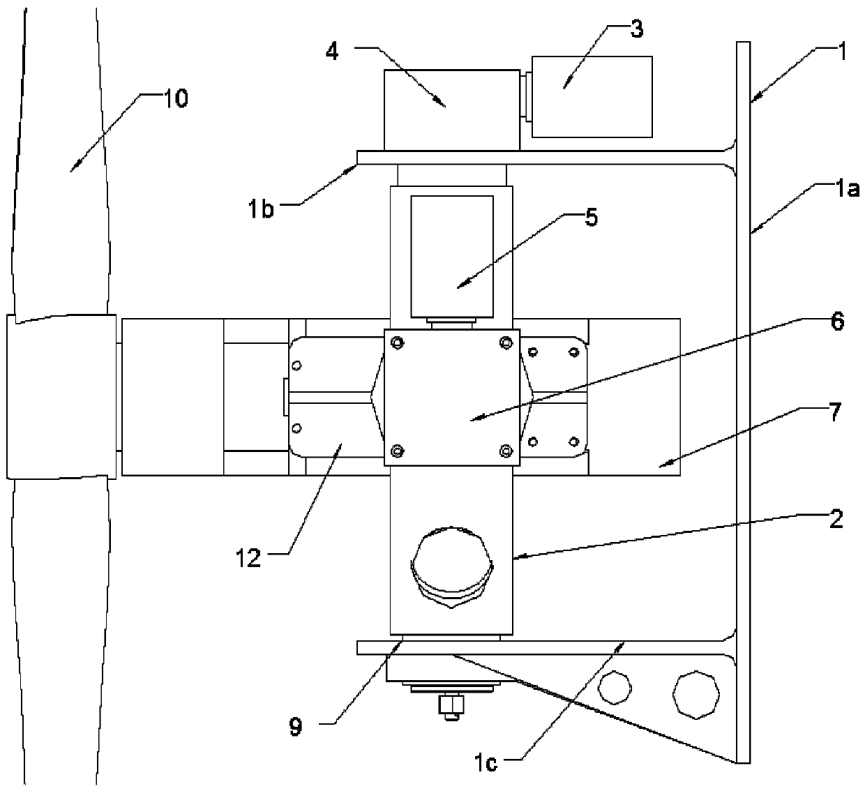 A two-axis linkage propeller vector propulsion device for an airship