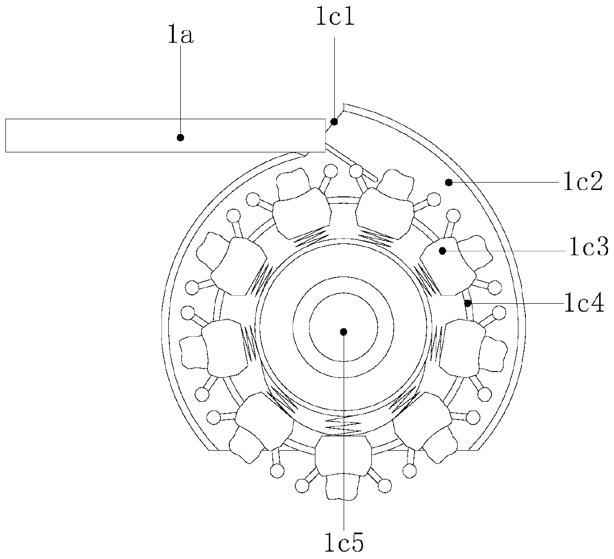 Pressure sensing pickup principle based comb-type roller pick-up machine