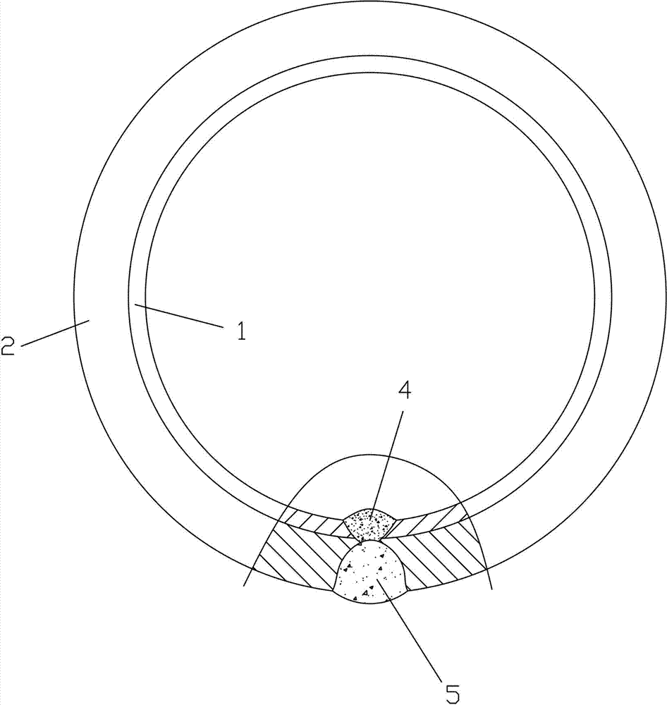 Stainless steel compound welding steel pipe and manufacturing method thereof