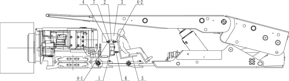 Manned device suitable for coal mine thin seam fully mechanized coal mining face