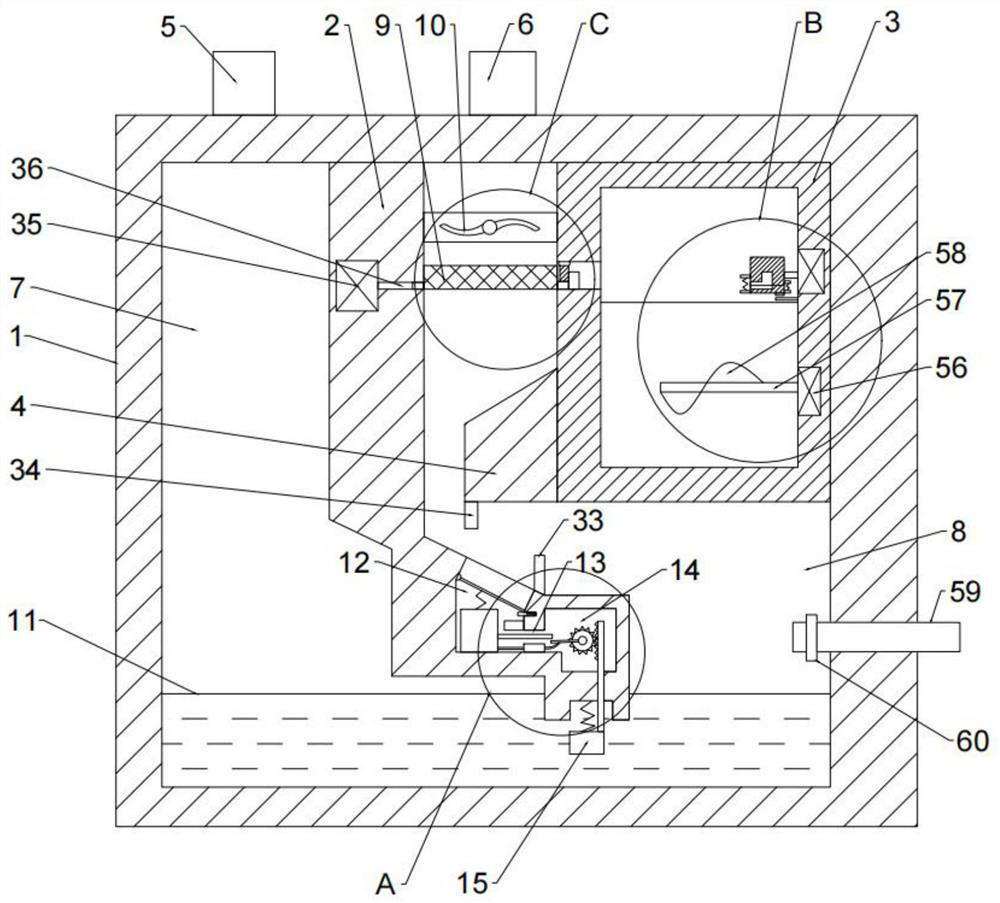 Rubber internal mixing waste gas treatment system