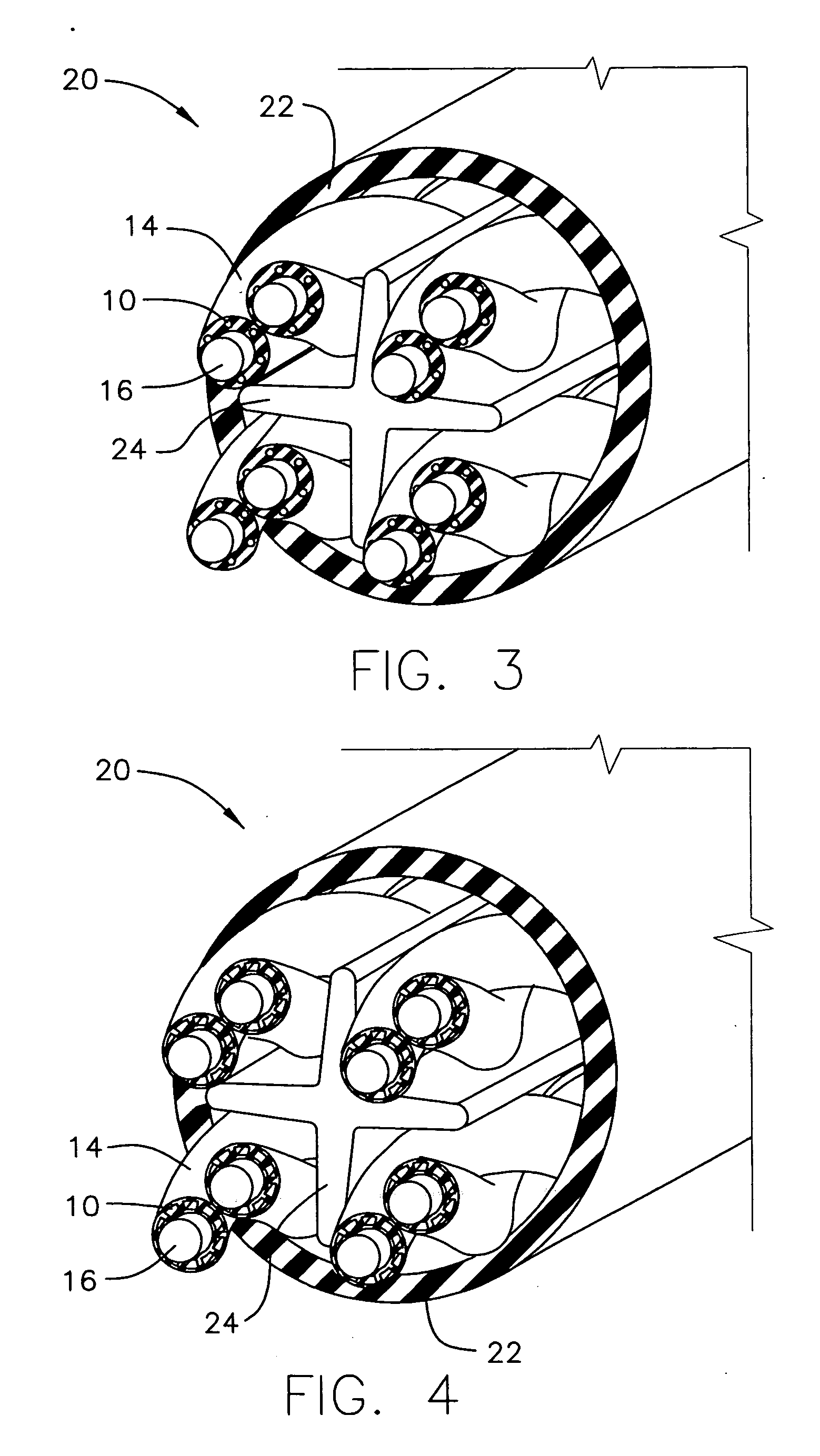 Profiled insulation LAN cables