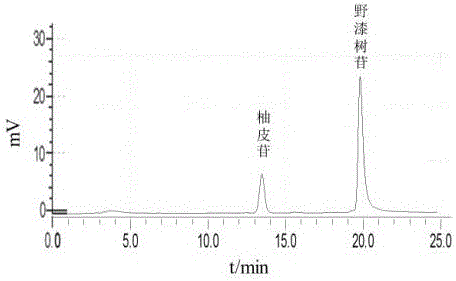 Method for preparing two chemical reference substances of Rhoifolin and naringin simultaneously