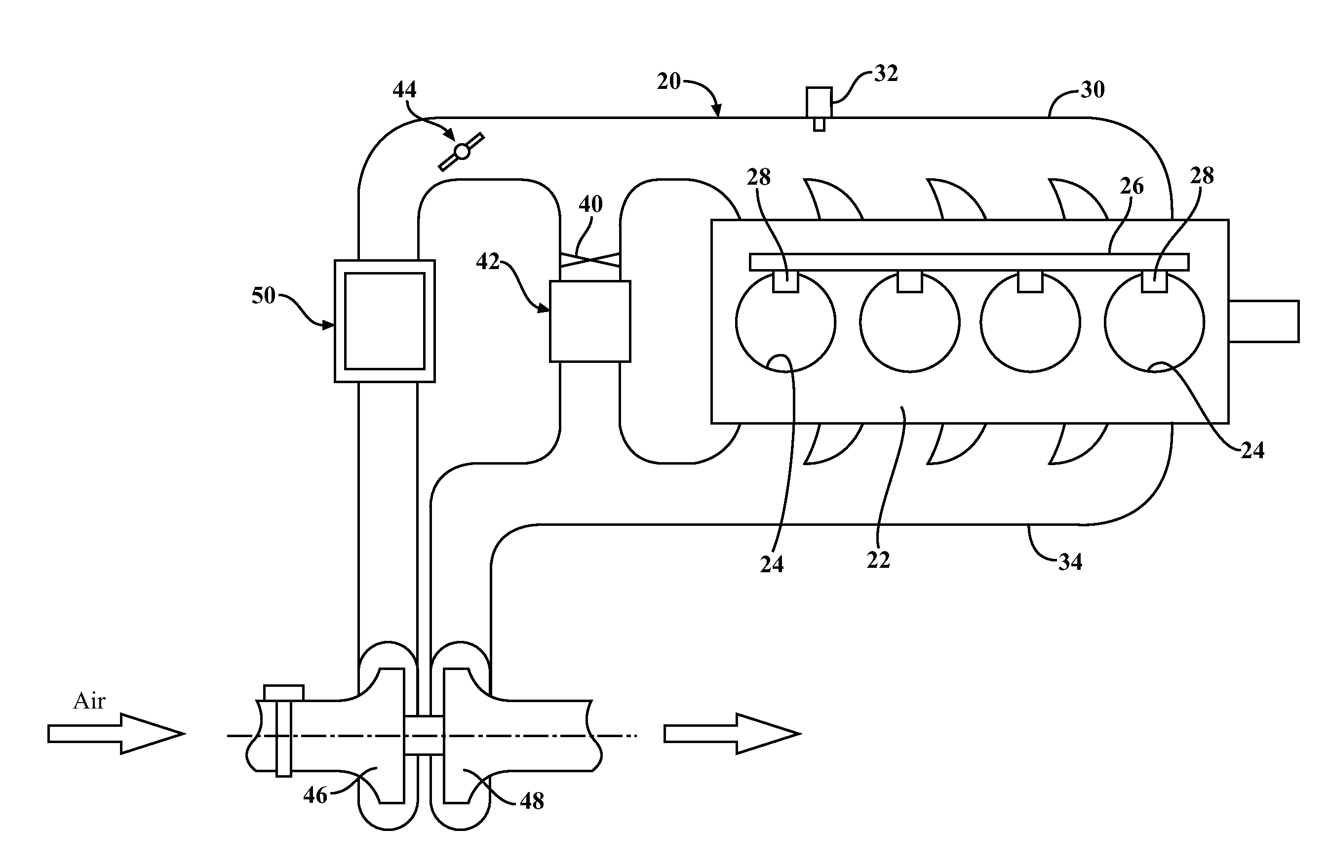 Rate-based model predictive control method for internal combustion engine air path control