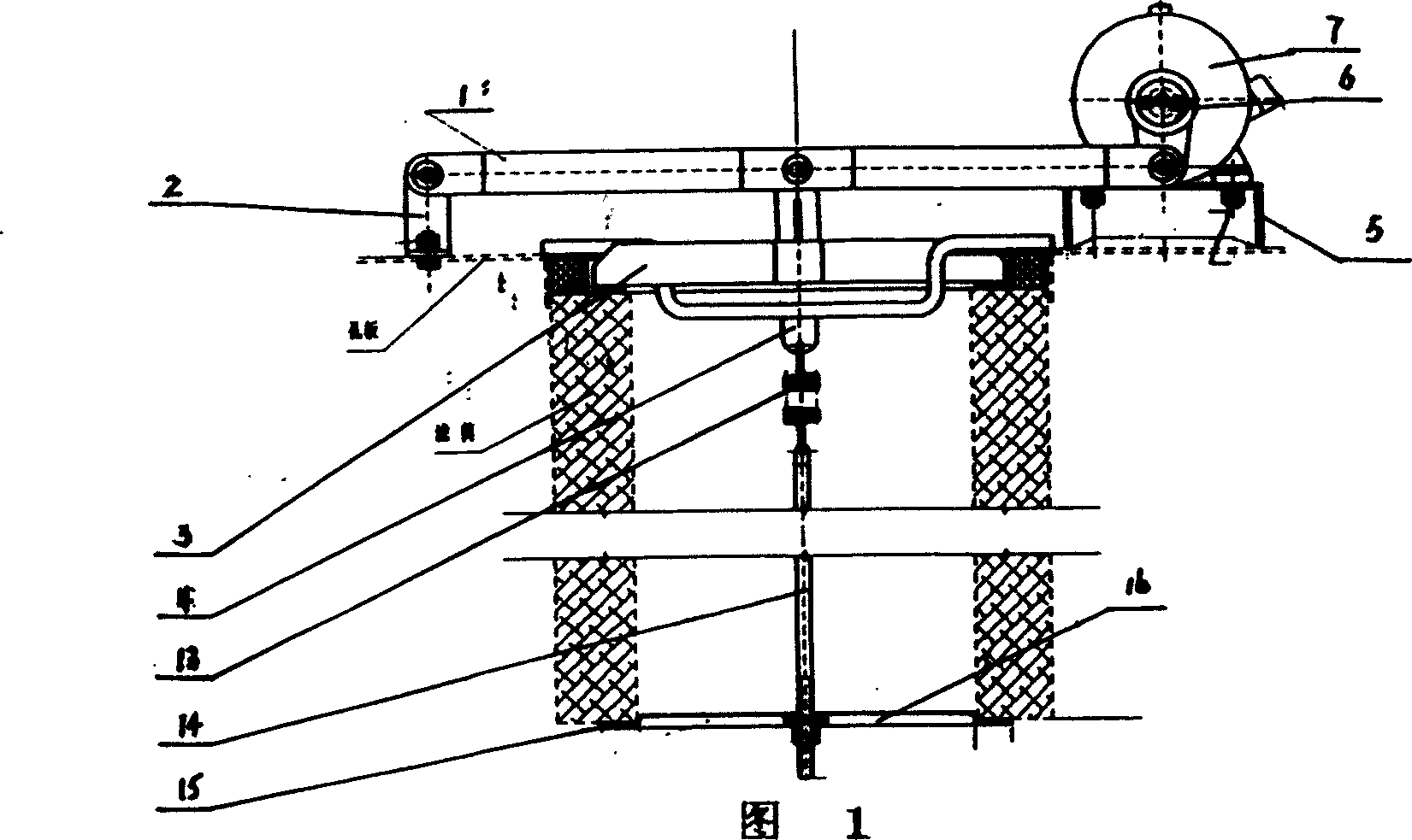 Shaking and deashing mechanism special for filtering cartridge type dedusting and purifying equipment