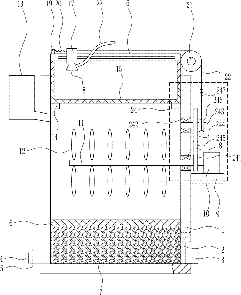 Multistage sewage filtering equipment