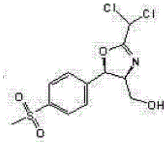 Synthetic method for (4R,5R)-2-bischloromethyl-4,5-dihydro-5-(4-methylsulfonyl)-4-oxazole methyl alcohol