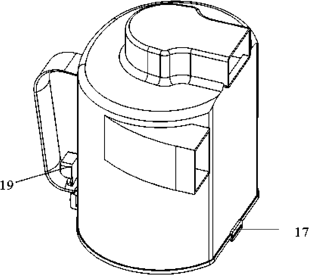 Dust dumping structure for dust-collecting bucket