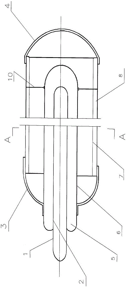 Manufacturing method of medium temperature heat pipe heat collecting pipe for solar energy internal concentration