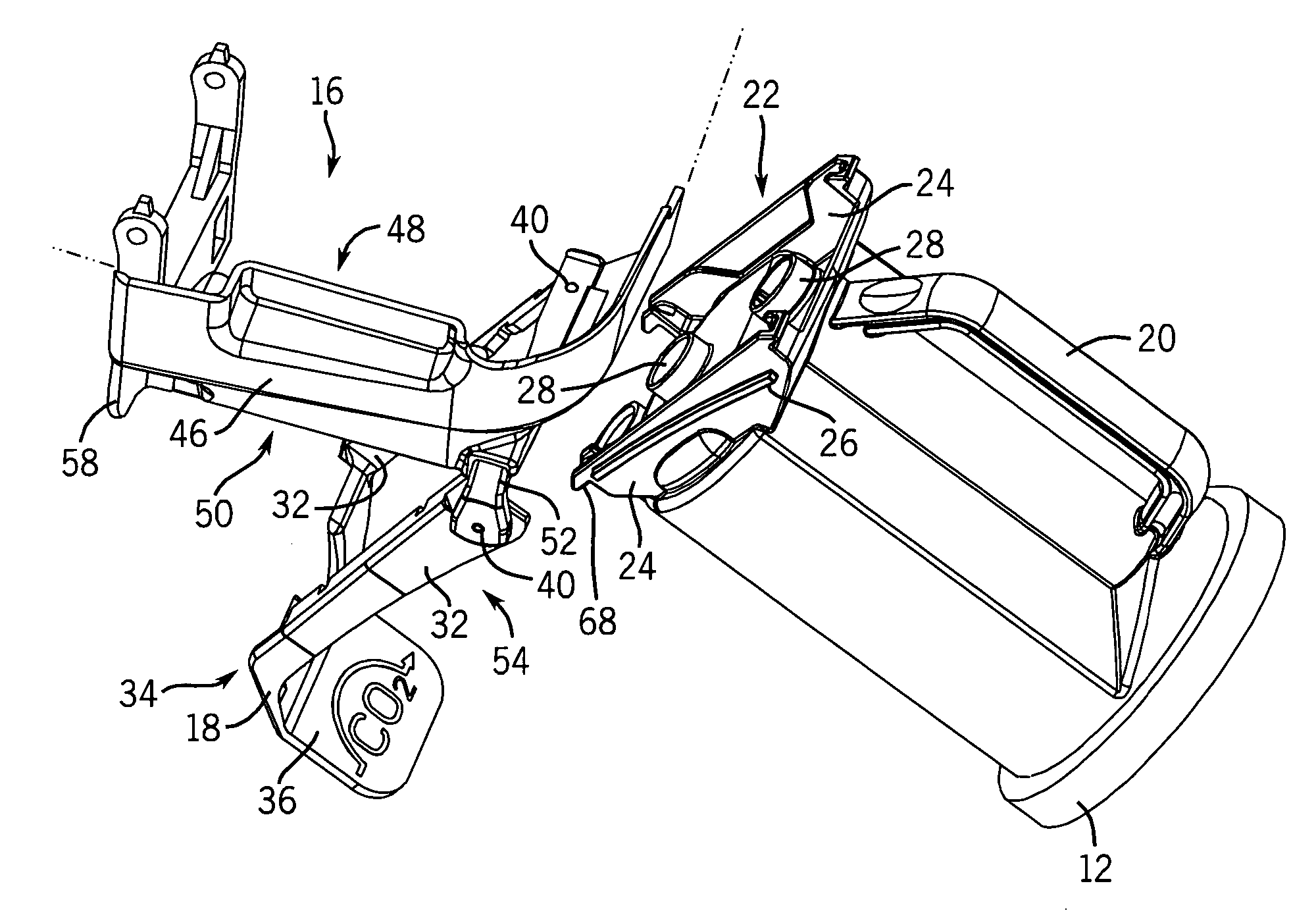 Carbon dioxide absorber canister attachment