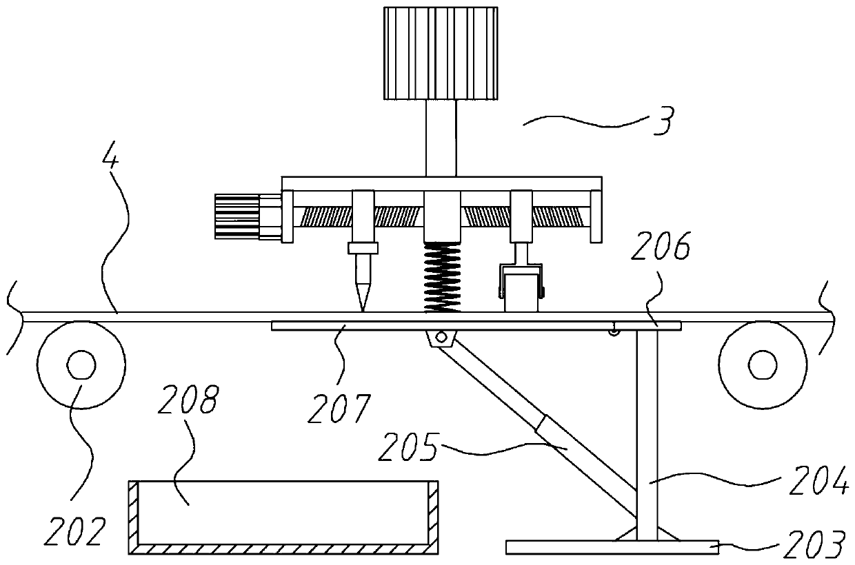 Ring-pull can cover production device capable of online adjusting machining specification and use method of ring-pull can cover production device