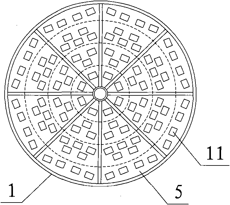 Circular demountable ecological floating bed suitable for water area with water-level fluctuation