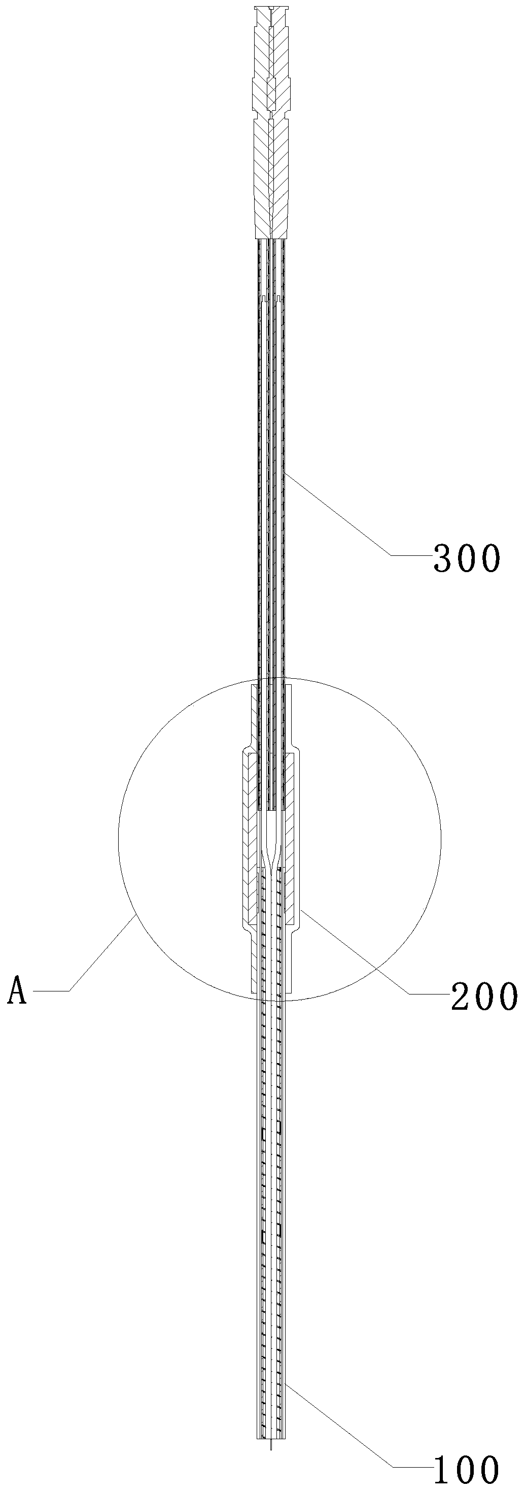 Optical cable branch line protection structure