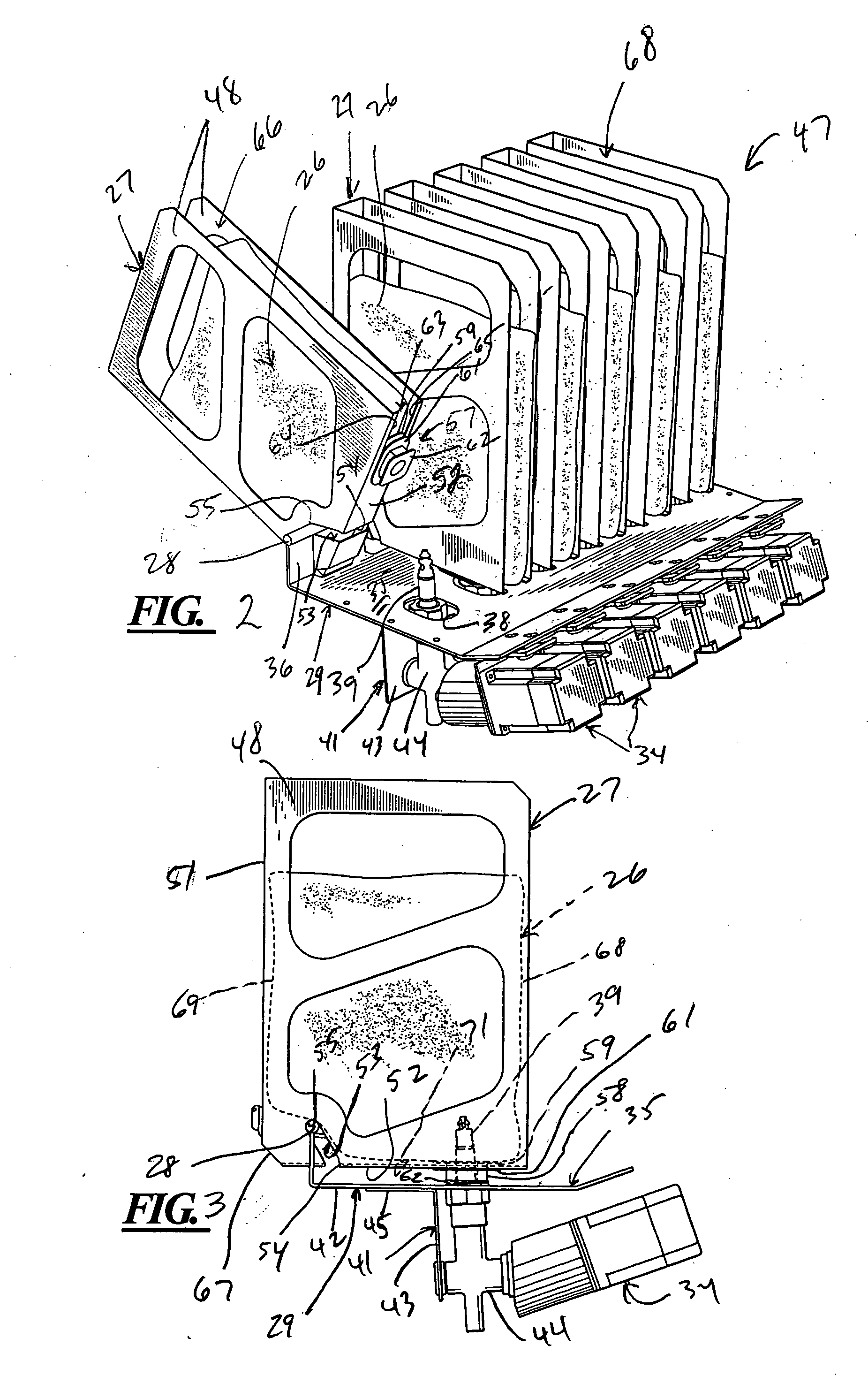 Shelving systems and holders for flexible bags for containing fluid for use in fluid dispensing systems