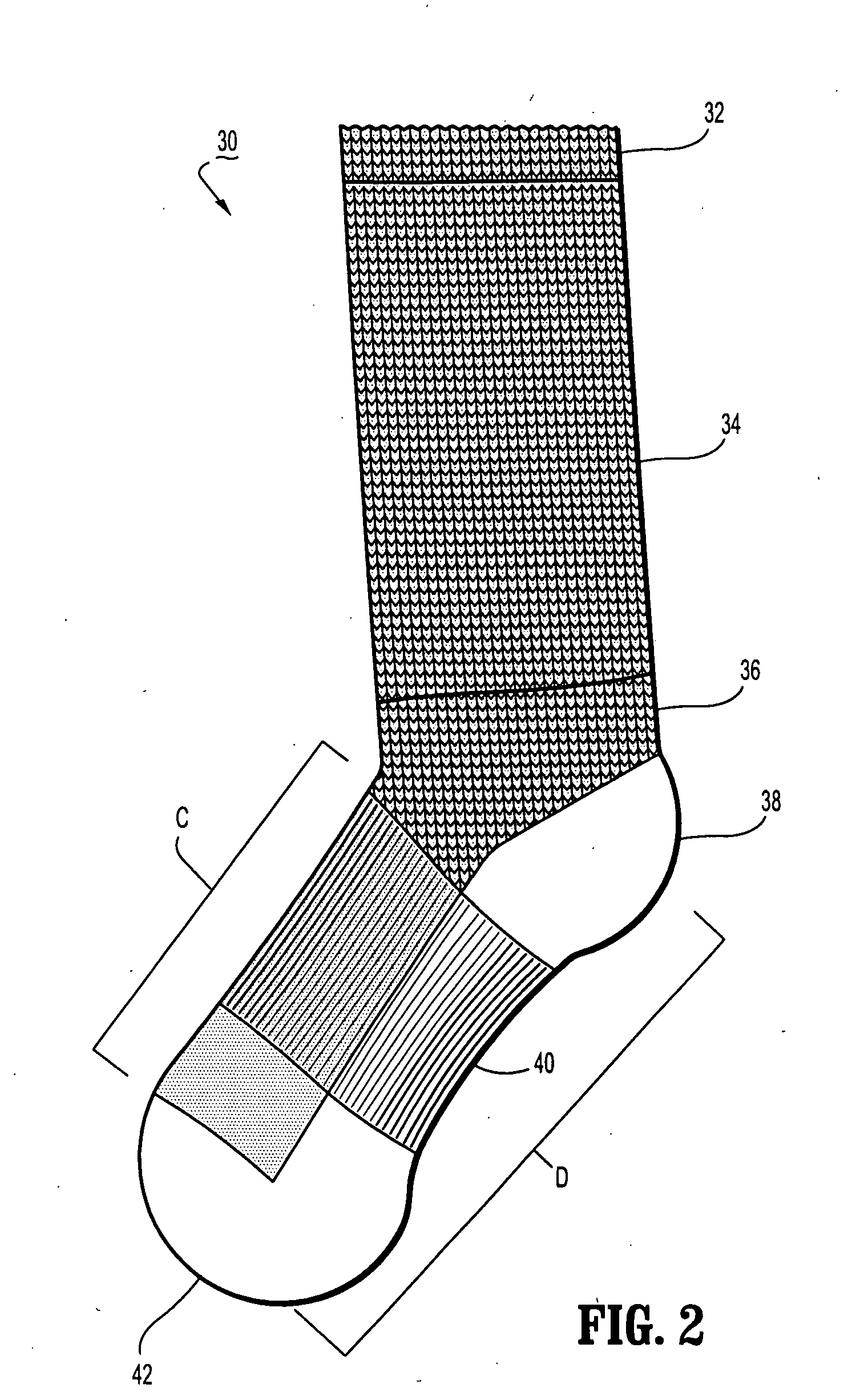 Therapeutic sock for diabetics